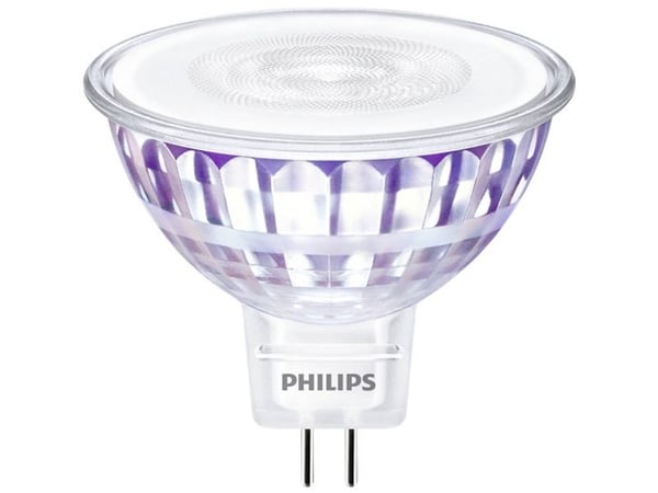 Philips - LED-pære for søkelys - form: MR16 - GU5.3 - 7 W (ekvivalent 50 W) - klasse F - varmt hvitt lys - 2700 K