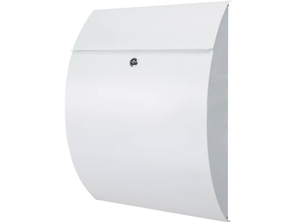 Burg Wächter 38680 postkasse Riviera 835 W - stålplate - hvit - nøkkellås