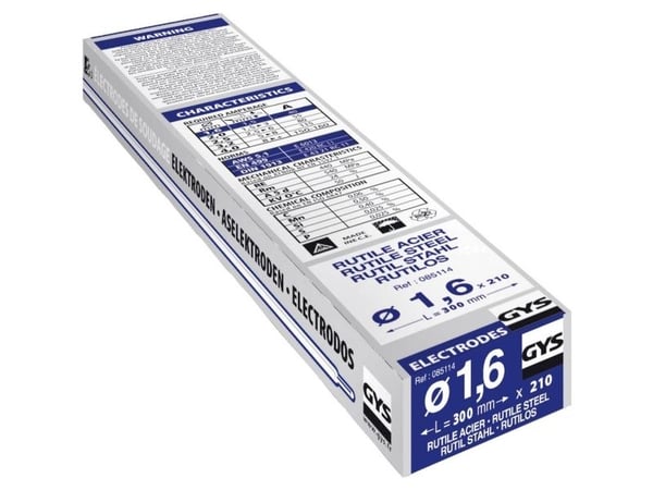GYS sveis-elektroder, 210 stk (Ø x L) 1,6 mm x 300 mm, 40 A (maks.)