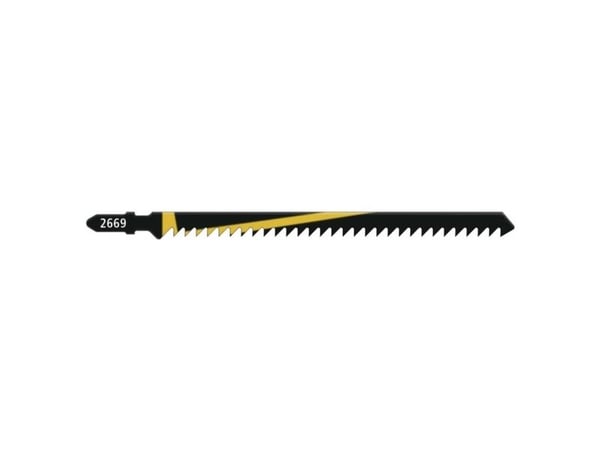 wolfcraft GmbH 2669000, Stikksagblad, Sponplate, Løvtre, Kryssfiner, High Carbon Steel (HCS), 12,5 cm, 4 mm, 10 cm