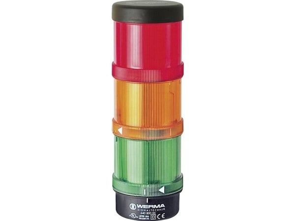 Werma 640.800.00, Musta, Polykarbonaatti (PC), IP65, 70 mm, 36 mm, 81 g