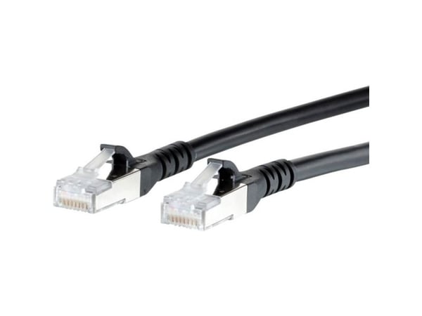 BTR NETCOM Cat6A, 10m, 10 m, Cat6a, RJ-45, RJ-45, Sort