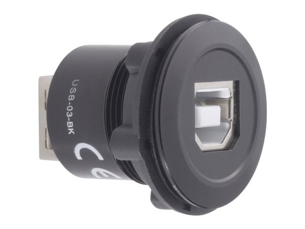TRU COMPONENTS USB-03-BK USB-innbyggingskontakt 2.0 tilkobling/innbygging USB (type B) til USB (type A) innhold: 1 stk