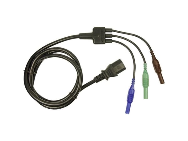 Cliff CIH29920 Turvatestausjohto [liitin 4 mm - IEC liitäntä C13] 1,50 m Sininen , vihreä, ruskea 1 kpl 1 kpl