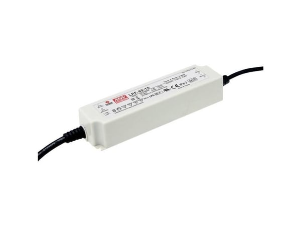 MEAN WELL LPF-40-20 LED-drivare, LED-transformator Konstant spänning/konstant ström 40 W 2 A 12-20 V/DC går ej att dimra, PFC-kopplingskrets