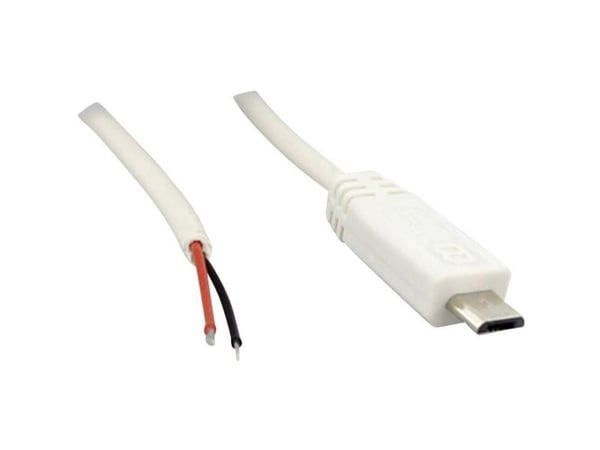 Fabrikkmontert Micro USB-B-plugg med åpen kabelende Micro USB-B-plugg 1582671 TRU COMPONENTS (1 stk.)