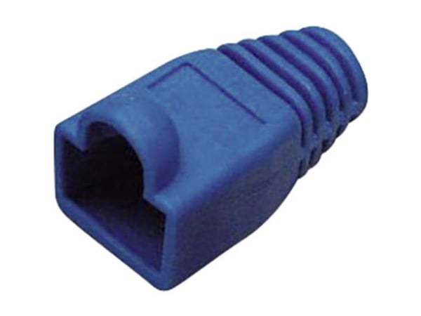 TRU COMPONENTS RJ45-stikforbindelse, CAT 6A med knækbeskbeskyttelse 1582539 Knækbeskyttelsestylle Blå 1 stk