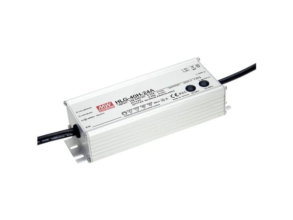 MEAN WELL HLG-40H-24A, 40,08 W, IP65, 90 - 305 V, 47 / 63 Hz, 0.23 - 0.43 A, 1,67 A