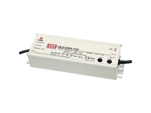 MEAN WELL HLG-80H-24A, 80 W, IP65, 90 - 305 V, 3,4 A, 24 V, 61,5 mm
