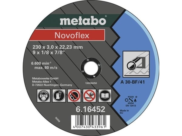 Metabo 616452000, Kutteskive, Flatt senter, Stål, Metabo, 2,22 cm, 23 cm