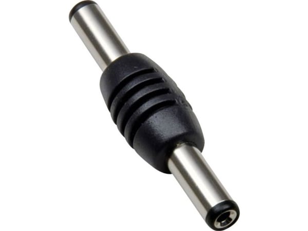 TRU Components lavvoltsadapter/lavspenningskontakt, 5,5 mm 2,1 mm til 5,5 mm 2,1 mm (1 stk)
