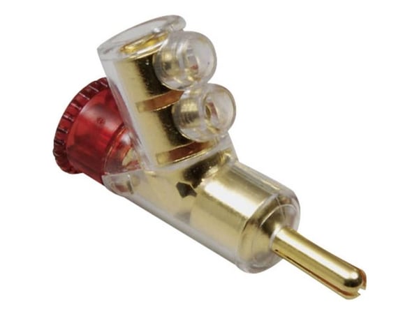 TRU COMPONENTS bananplugg kontakt, rett stift-diameter 4 mm rød 1 stk