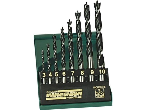 Brüder Mannesmann M54308 tre spiralbor-sett 8 deler 1 stk (M54308)