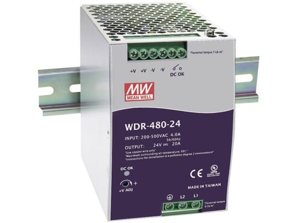 IMC Networks WDR-480-24, 480 W, 180 - 550, 47 - 63, Grå, -30 - 70 °C, -40 - 85 °C