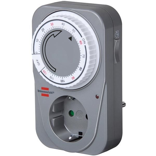 Brennenstuhl MC 120, Harmaa, Analoginen, Rotaatio, IP20, 230 V, 50 Hz