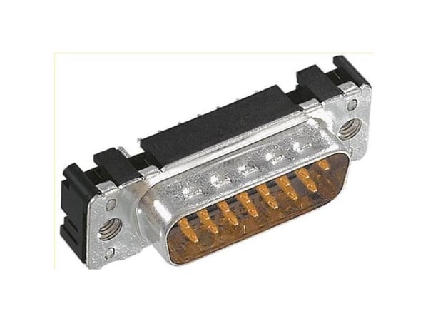 Harting 09 65 161 6713, D-Sub 1, Sort, Metallisk, Polybutylentereftalat (PBT), Stål, Termoplast, Kobberlegering, 10 mO, 1000 V