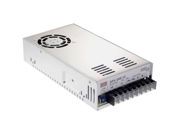 MEAN WELL SPV-300-24, 300 W, 88 - 264 V, 47 - 63 Hz, 3.6/115VC 1.8/230VC, 16 ms, 85%