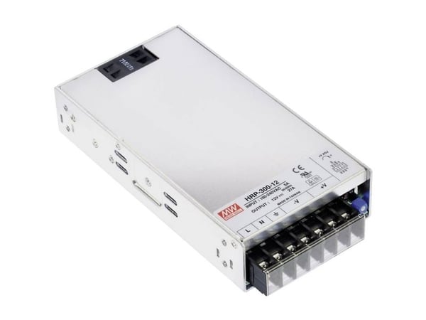 Mean Well HRP-300-serien HRP-300-12 - Strømforsyning (intern) - AC 85-264 V - 324 Watt - Utgangsporter: 7 - aktiv PFC - 1U