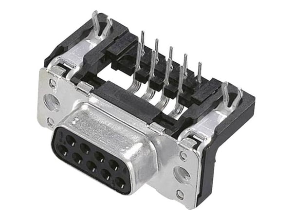 Harting 09 66 152 6611, D-Sub 1, Sort, Metallisk, Polybutylentereftalat (PBT), Stål, Termoplast, Kobberlegering, 10 mO, 1000 V