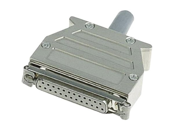 Harting D-SUB hus, poltall: 15, plast, metallisert 180°, sølv 09 67 015 0453, 1 stk