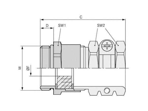 LAPP SKINDICHT® SHZ-M 20X1,5/11 52106720 mässing M20 25 st.