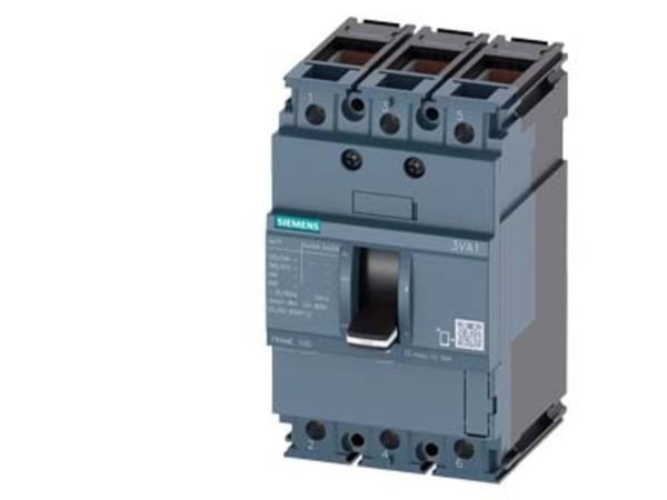 Siemens 3VA1025-4ED36-0AA0 Strömbrytare 1 st Inställningsområde (ström): 25 - 25 A Kopplingsspänning (max.): 690 V/AC (B x H x D) 76,2 x 130 x 70 mm