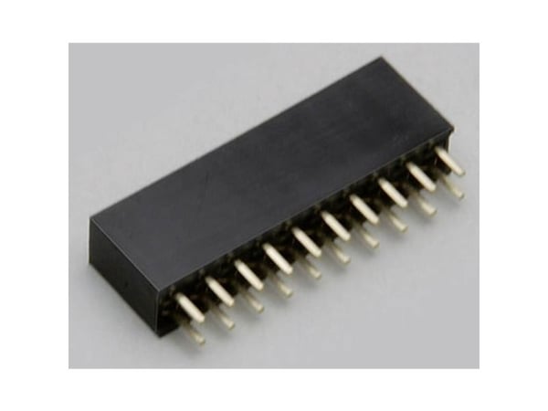 Conrad TC-2506287, 2 x 20-pin, Musta, Metallinen, Naaras, Suora, Polyesteri, Pronssi, Kulta