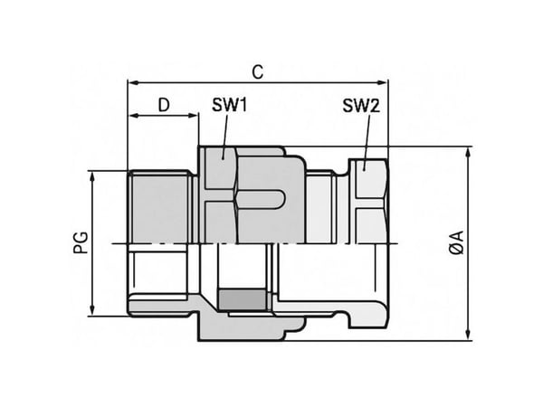 Lapp SKINDICHT 52005700, Rustfrit stål, Nikkel, 1 stk