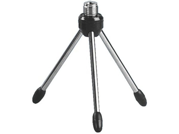 Monacor MS-4, Stasjonært mikrofonstativ, Tripod-base, Svart, Grå, Stål, 5/8", 90 g