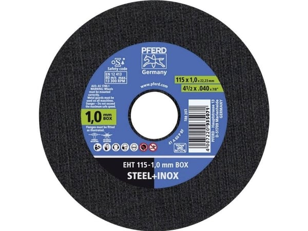 PFERD TOOLS EHT 115-1,0 kappeskiver Start STEELOX 69120943 115 mm 22,23 mm 25 stk