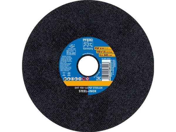 PFERD 61724121, 15 cm, 1,6 mm, 10200 RPM, 25 stykker