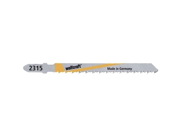 wolfcraft GmbH 2365000, Stikksagblad, Sponplate, Løvtre, Kjøkkenbenk, Plast, Høy-Hastighets Stål (HHS), 7,5 cm, 2,5 mm, 3 cm