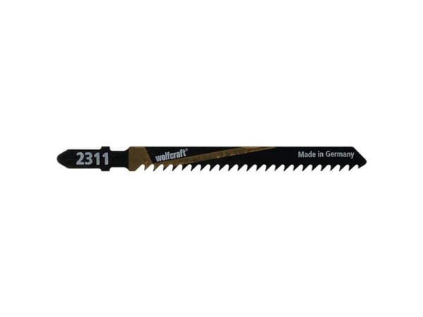 wolfcraft GmbH 2311000, Stikksagblad, Sponplate, Kryssfiner, Mykt tre, High Carbon Steel (HCS), 7,5 cm, 3 mm, 5 cm