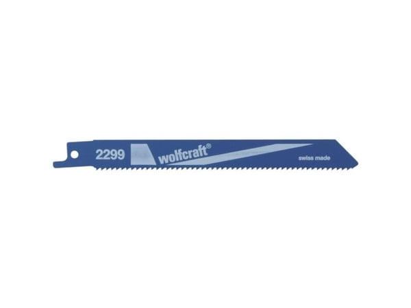 wolfcraft GmbH 2299000, Sabelsagblad, Ikke-jernholdig metall, Blad metall, Stål, Bimetall, 13 cm, 2,5 mm, 8 mm