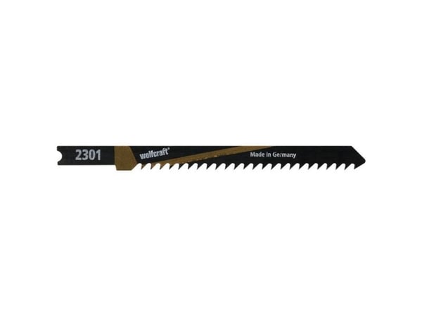 wolfcraft GmbH 2301000, Stikksagblad, Sponplate, Kryssfiner, Mykt tre, High Carbon Steel (HCS), 7,5 cm, 3 mm, 10 cm