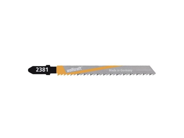 wolfcraft GmbH 2381000, Stikksagblad, Sponplate, MDF, Plast, Kryssfiner, Mykt tre, High Carbon Steel (HCS), 7,5 cm, 2,5 mm, 10 cm