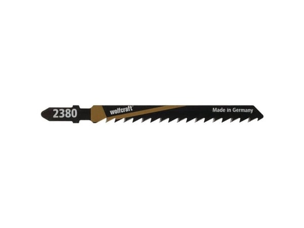 wolfcraft GmbH 2380000, Stikksagblad, Løvtre, MDF, Mykt tre, High Carbon Steel (HCS), Sort, Hvit, Gult, 7,5 cm, 4 mm