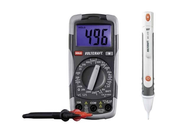 VOLTCRAFT 1214405 Hånd-multimittari digitaalinen CAT III 600 V Visning (counts): 2000