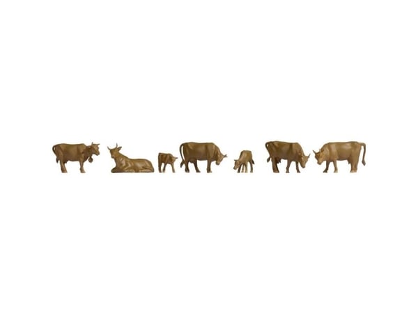 NOCH Cows, Brown, HO (1:87), Ruskea