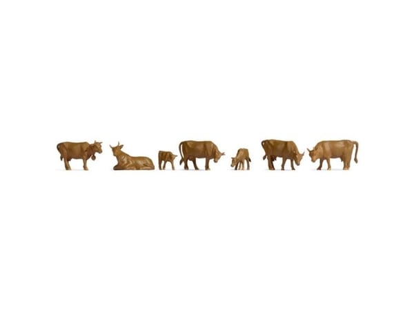 NOCH Cows, Brown, TT (1:120), Ruskea