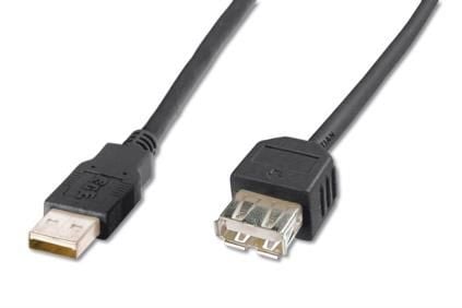 ASSMANN Basic - USB-förlängningskabel - USB (hona) till USB (hane) - USB 2.0 - 3 m - formpressad - svart