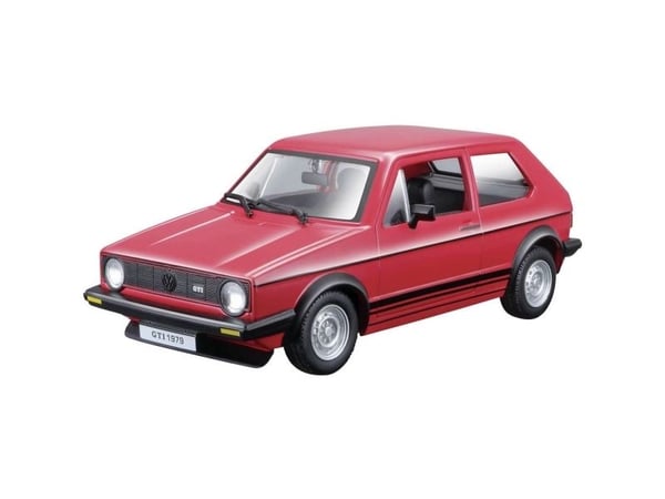 BBURAGO Volkswagen Golf Mk1 GTI (1979) 1/24, Klassisk bil, Montert på forhånd, 1:24, Volkswagen Golf Mk1 GTI, Alle kjønn, Rød