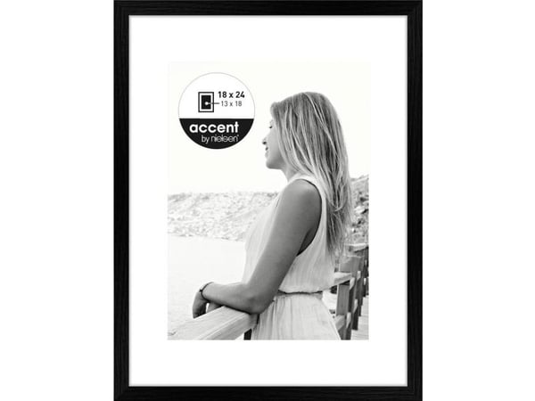 Nielsen Aura svart 18x24 i tre inkl. passepartout 1134000