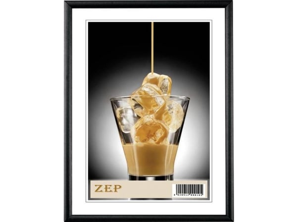 ZEP Alluminium Frame, Aluminium, Sort, Enkel bilderamme, Bord, Vegg, 13 x 18 cm, Rektangulær