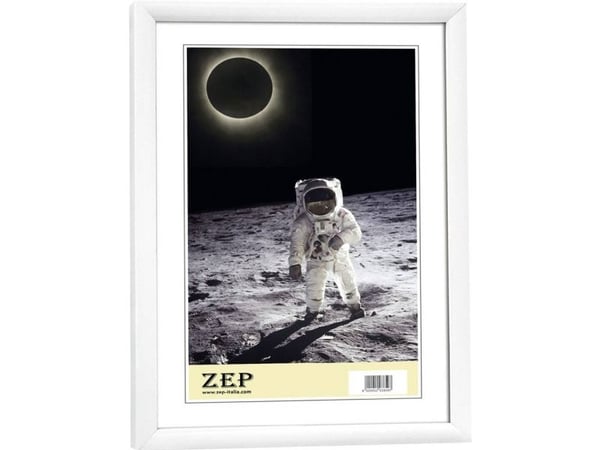 ZEP KW11, Enkel bilderamme, Hvit, Bord, Vegg, 21 x 29,7 cm, Rektangulær