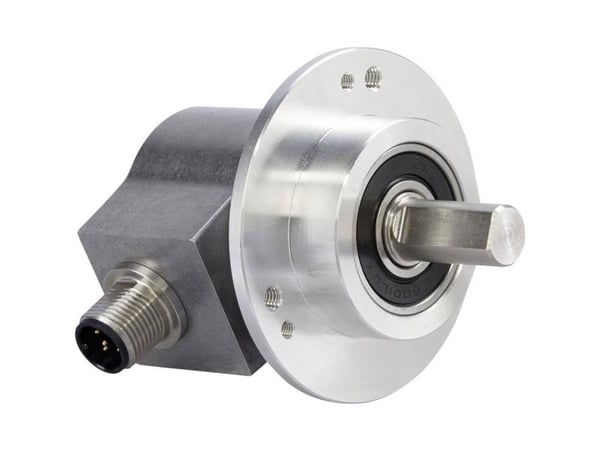 Posital Fraba Absolut roterande givare UCD-CA01B-1512-M100-PRM magnetisk spännbfläns 58 mm