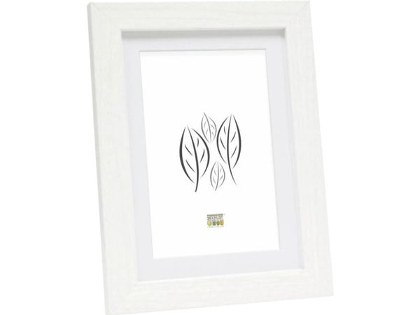 Deknudt bildeframe S66KF1 P1 15x20 tre hvit med passepartout