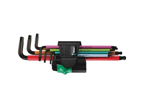 Wera 05022534001, L-formet hex-nøkkelsett, Metrisk, 7 stykker, 1.5,2,2.5,3,4,5,6 mm, 25 mm, 76 mm
