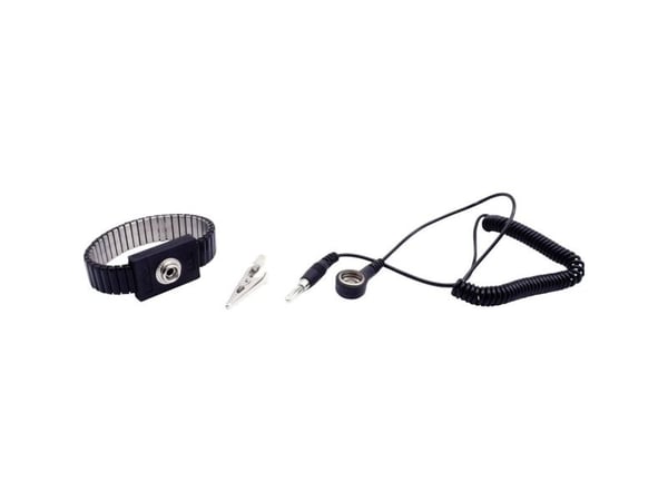 Quadrios ESD-håndleddsrem sort trykknapp 10 mm Quadrios ESD-håndleddsrem sort trykknapp 10 mm