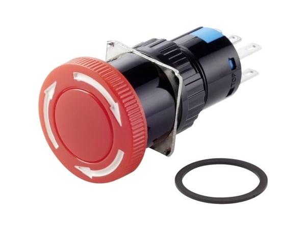 TRU COMPONENTS TC-LAS1-AY-22TS Nødstopknap 250 V/AC 3 A 2 x brydekontakt, 2 x sluttekontakt IP40 1 stk